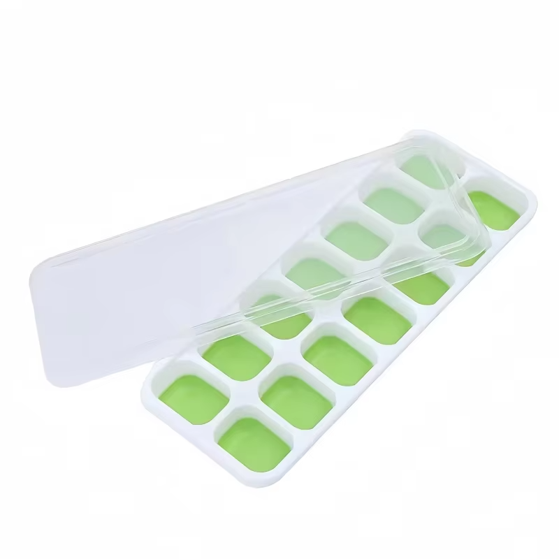 14 Grid Square Silicone Ice Cube Mold with Lid Household Homemade Frozen Ice Tool Cocktail Frozen Ice Mold