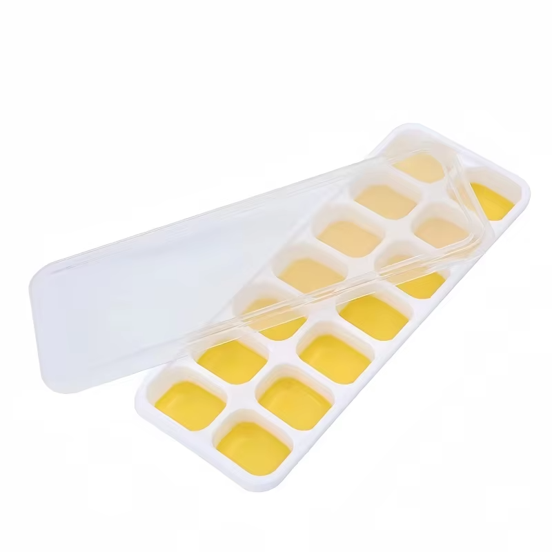14 Grid Square Silicone Ice Cube Mold with Lid Household Homemade Frozen Ice Tool Cocktail Frozen Ice Mold
