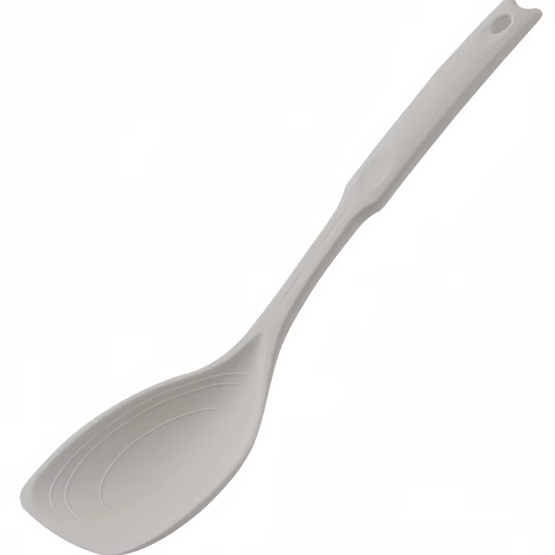Multifunctional Silicone Spatula Spoon Comfortable Grip  Non-slip Handle Cookware Mixing Spoon Silicone Tableware Spoon