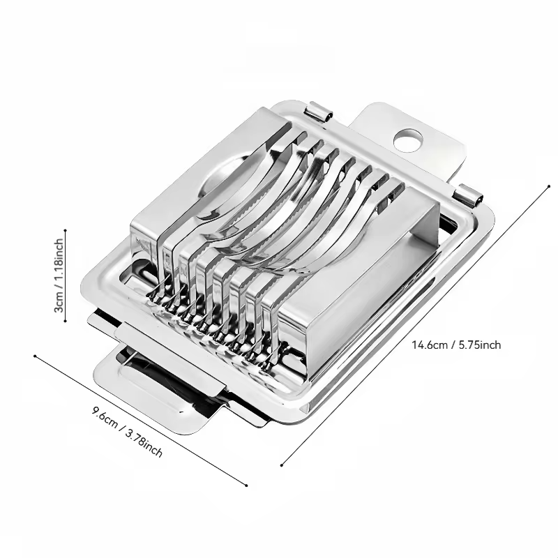 1pc Egg Cutter Multifunctional Manual Stainless Steel Fancy Egg Cutter Household Egg Luncheon Meat Fruit Vegetable Slicer