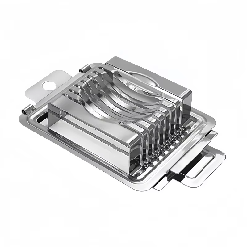 1pc Egg Cutter Multifunctional Manual Stainless Steel Fancy Egg Cutter Household Egg Luncheon Meat Fruit Vegetable Slicer