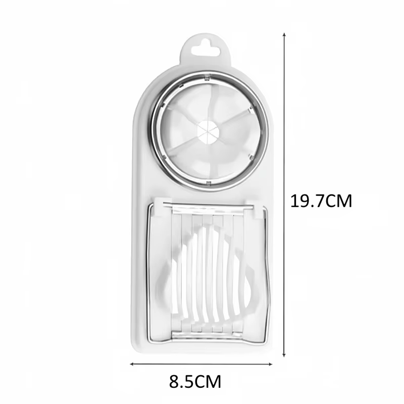 Multifunctional Egg Cutter PP Base Stainless Steel Wire Drawing Egg Cutter Fancy Divider Egg Cutting Tool Kitchen Tools