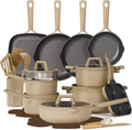 31PCS Pots and Pans Set, Nonstick Cookware Set Kitchen Non Stick Induction Titanium Cookware Non