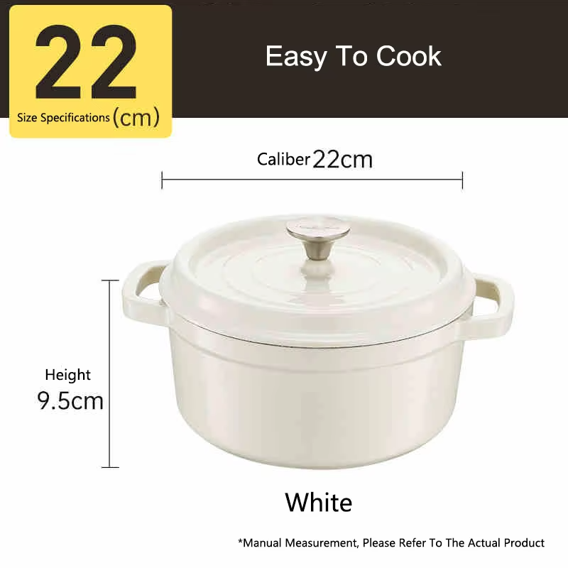 COOKER KING Cast Iron Enamel Non Stick Pot Household Stew soup Pot Gas Induction Cooker Universal Cooking Cookware