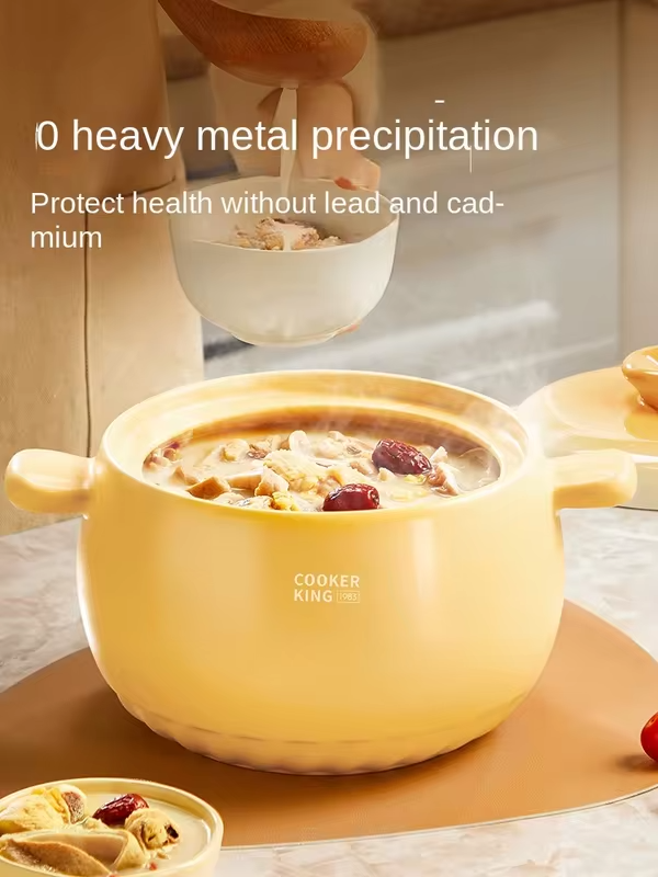 COOKER KING Casserole Special Soup for Gas Stove High Temperature Resistant Dry Burning Rice Casseroles Ceramic Pot