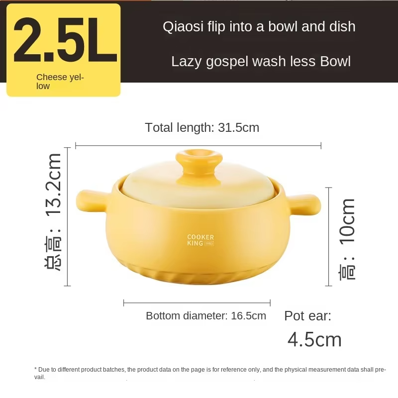 COOKER KING Casserole Special Soup for Gas Stove High Temperature Resistant Dry Burning Rice Casseroles Ceramic Pot