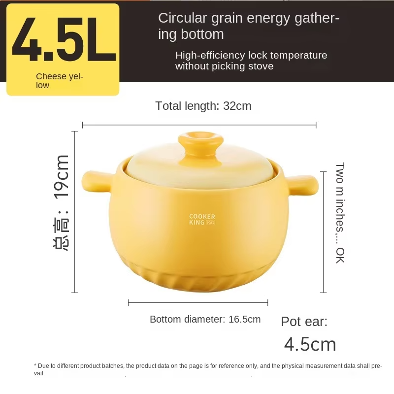 COOKER KING Casserole Special Soup for Gas Stove High Temperature Resistant Dry Burning Rice Casseroles Ceramic Pot