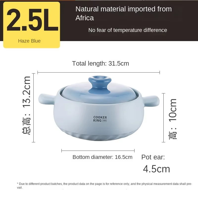 COOKER KING Casserole Special Soup for Gas Stove High Temperature Resistant Dry Burning Rice Casseroles Ceramic Pot