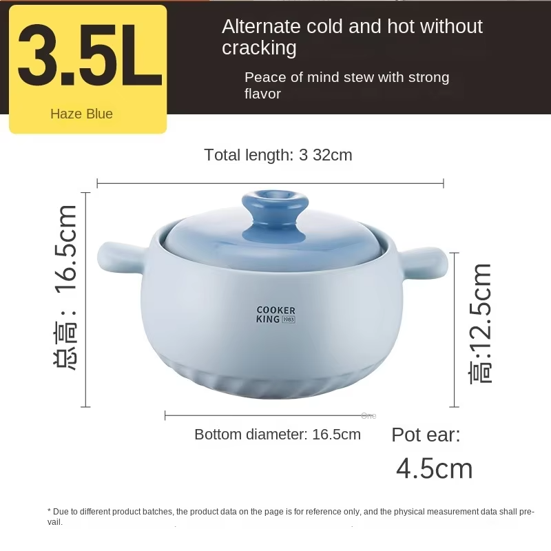 COOKER KING Casserole Special Soup for Gas Stove High Temperature Resistant Dry Burning Rice Casseroles Ceramic Pot