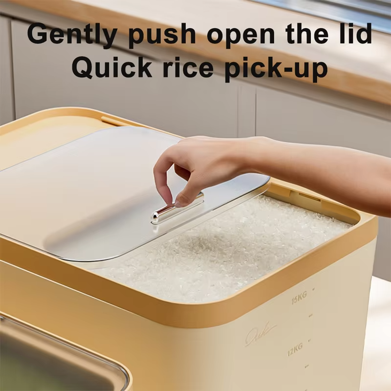 5/10/15KG Rice Storage Box Home with Lid Insect Proof Moisture Proof Rice Box Sealed Jar Kitchen Container Storing Dry Grain