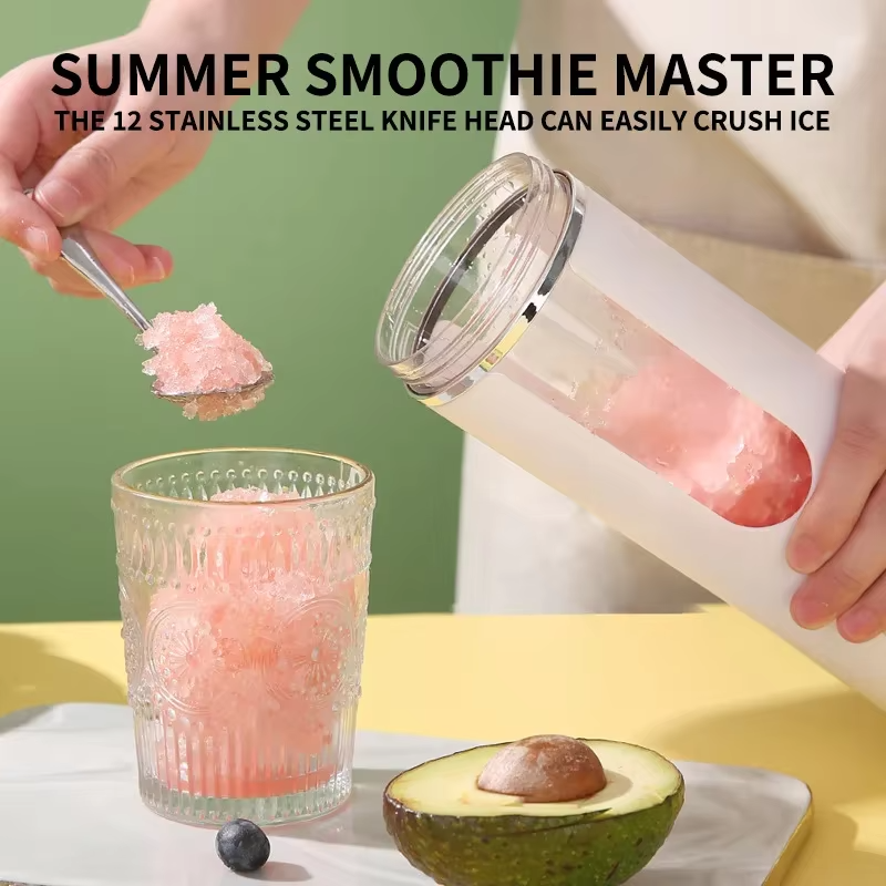 HOMEFISH Portable Rechargeable Juice Blender Cup Multi Functional Mini Fresh Juice Maker Wireless USB Charging Compact Smoothie