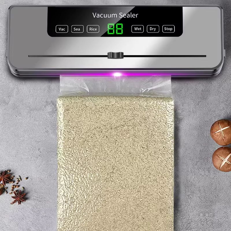 Electric Vacuum Sealer Machine Dry/Wet Food Packaging Vacuum Sealing Bags Food Storage Vacuum Packaging Machine for Kitchen
