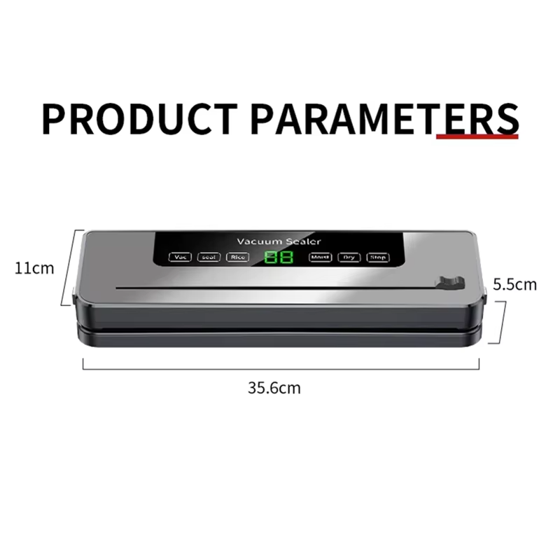 Electric Vacuum Sealer Machine Dry/Wet Food Packaging Vacuum Sealing Bags Food Storage Vacuum Packaging Machine for Kitchen